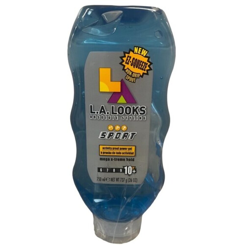 L.A. Looks Absolute Styling Sport Mega‎ X-Treme Hold Gel 26 Oz New EZ-Squeeze